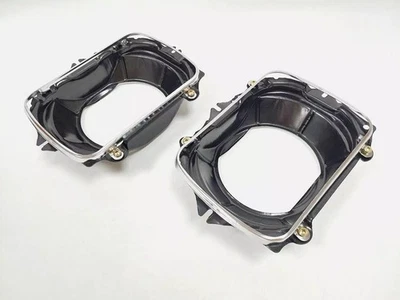 7x5 Light Case Headlight Housing Stainless Trim fits Toyota Pickup Hilux 1983-04 - image 1 of 4