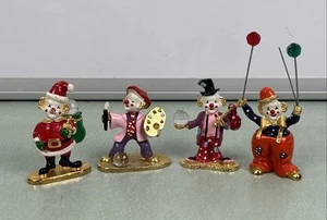 Vintage Spoontiques Pewter Clown Circus Lot Hobo Painter Santa Crystal Ball - Picture 1 of 11