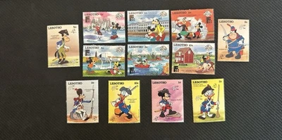 Lesotho 12 Disney Stamps 1988-89, 2 Collections MNH - Image 1 of 4