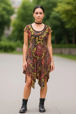 Vestido De Colección Y2K Capricho Hada Artístico Boho Bruja Asimétrico Talla 8 Para Mujer Foto 1 de 4
