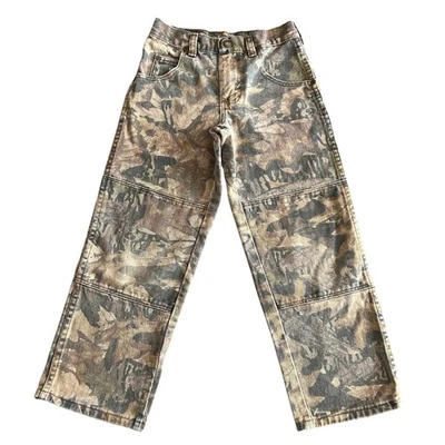 Pantalones cargo Wrangler camuflados para niños talla 23x21 al aire libre resistentes caza estilo Realtree Foto 1 de 4