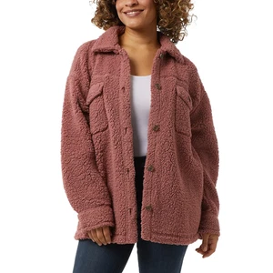 32 GRADI Giacca Camicia Donna Accogliente in Pile Oversize, Rosa, XS/S - Foto 1 di 4