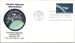 GOLDPATH: US SPACE COVER 1962 CAPE CANAVERAL,FDC.MERCURY MANINSPACE CV884_P21 - Picture 1 of 2