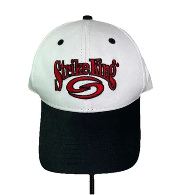 Sombrero Strike King con tirantes blanco negro #1 en señuelos de pesca bordados Foto 1 de 4