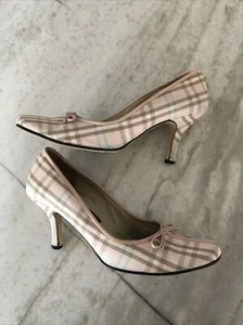 Vintage VAN ELi East Size 8 Pink Plaid Pump - Picture 1 of 8