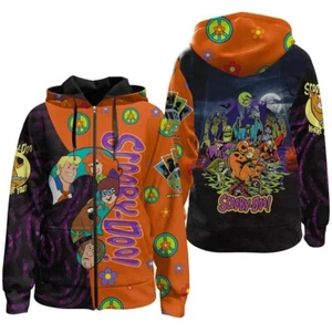 Panic Scooby Doo And Shaggy Ghost Chasing Horror Sudadera con Capucha con Cremallera Impresa en 3D - Imagen 1 de 2