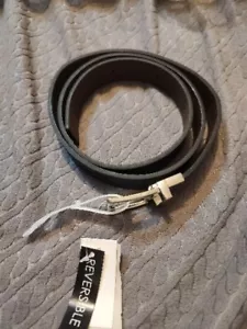 NEW Maurices Plus Size 3 Brn/Blk Faux Leather Reversible Belt- Free Ship - Picture 1 of 5