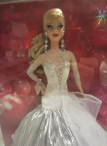 2008 Holiday Barbie Puppe 20th Anniversary Edition Silber MIP - Bild 1 von 5