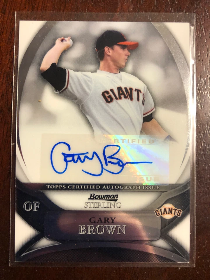 2010 Bowman Sterling Gary Brown Autograph Giants  - Image 1 of 1