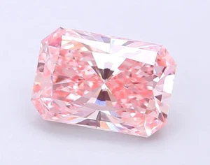 Taglio Radiante Naturale VVS1 Chiarezza Non Riscaldato Diamante Sciolto Colore Rosa 'D' 4 Ct - Foto 1 di 3