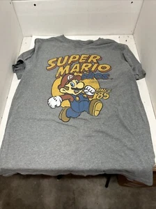 Men’s M Gray Vintage 2021 Super Mario Bros. Since ‘85 Short Sleeve T Shirt - Picture 1 of 3