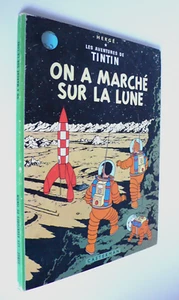 TINTIN "ON A MARCHÉ SUR LA LUNE" HERGÉ ED. 1966 DOS B 36 BON ÉTAT - Imagen 1 de 9