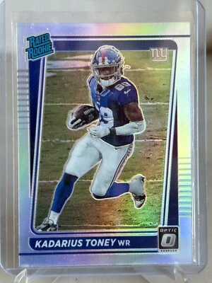 2021 Donruss Rated Rookie Kadarius Toney Silver Prizm Rookie Card, #P-264 Giants - Image 1 of 2