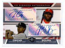 2007 Topps Co-Signers Dual Autographs #OB Jerry Owens Mike Bourn Auto