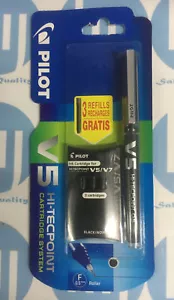 Pilot V5 Cartridge System Liquid Ink Rollerball, 0.5 mm Tip Single Pen with 3 Fr - Picture 1 of 3
