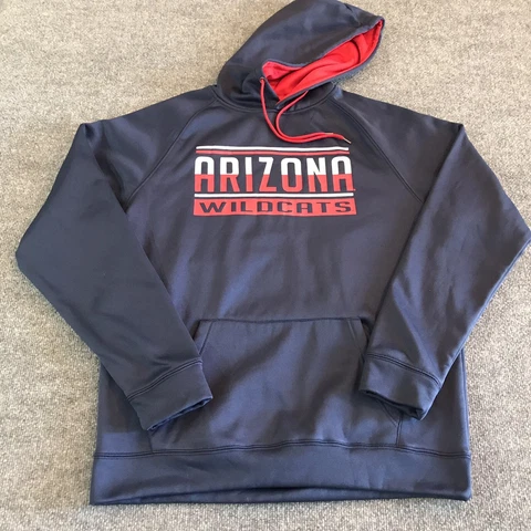 University of Arizona Sweatshirt Men's Large Blue Hoodie Wildcats Colosseum Cover