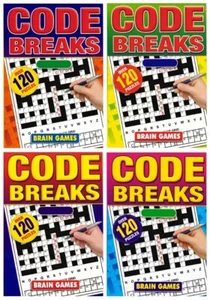 Ensemble 4 Différentes Code Breakers Crossword Puzzle Books A5 De 144 Pages Each - Imagen 1 de 5
