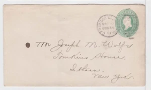 TurtlesTradingPost- Cambridge Boston, MA 1891- to Ithica, NY Both Hand Cancels - Picture 1 of 2