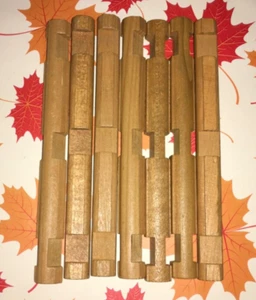 Lincoln Logs 7 pieces 3 notch. Full Round. Vintage light brown - Foto 1 di 2