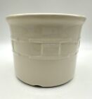 Longaberger Pottery Woven Traditions One Pint Crock-Made In Usa-4.5? D X 3.5? T