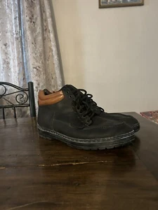 Dexter Men Ankle Boots Black Brown Leather Lace Up 12M - Picture 1 of 7