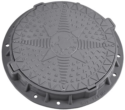 BABYLONPLAST Schachtabdeckung Ø600/800 Kl.B125 Kanaldeckel Schachtdeckel Belastbar bis 12,5 t