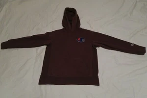 Champion Boys Big Fleece C Hoodie Size Medium Burgundy CHX857 60/40 Blend - Picture 1 of 8