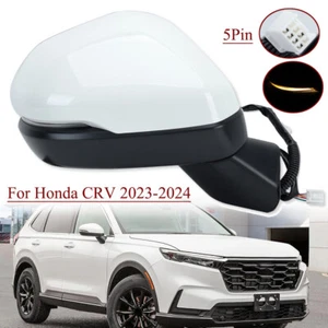 Mirror For 2023-24 Honda CRV Right Passenger Side W/Turn Signal Light 5Pin White - Picture 1 of 17