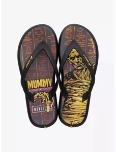 Rider Universal Monsters The Mummy Mens Black Flip-Flops Sandals Size 13 Shoes - Picture 1 of 3