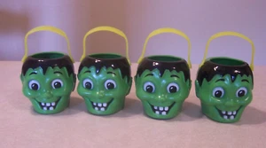 Vintage Sun Hill Halloween Mini Leckerli Eimer Frankenstein Süßigkeiten Behälter Neu Rarität - Bild 1 von 7