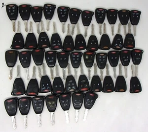 Mixed Lot x49 OEM Chrysler Jeep Keyless Entry Combo Key Remotes WORN LOCKSMITH - Picture 1 of 2