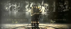 Brad Marchand Patrice Bergeron Boston Bruins Signed 15"x35" Panoramic Photo COA - Picture 1 of 1
