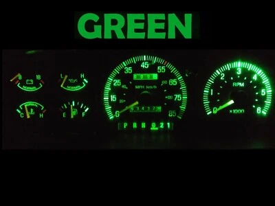 Kit de tablero LED verde con panel de calibre para camioneta Ford 87 91 Bronco F150 F250 F350 Foto 1 de 2
