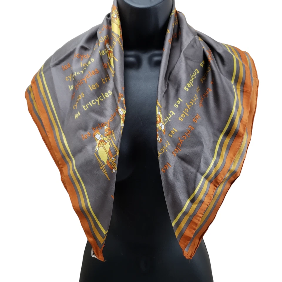 ECHO de colección para Peck & Peck 5th Ave NY Bufanda Triciclos Motivo 26/27 Seda Japón Foto 1 de 4