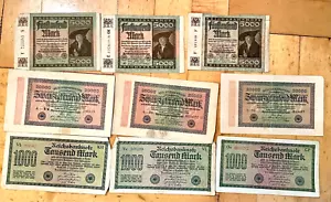 Inflationsgeld Deutsches Reich Notgeld Notgeldscheine 1922-1923 Konvolut /P11/6 - Bild 1 von 6