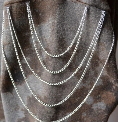 Sudadera con cadena salpicaduras de lejía cuello redondo unisex adulto talla XXS personalizada plateada Foto 1 de 4