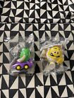 Vintage 1997 Burger King M&M's Toy - Lot Of 2 Yellow Peanut & Green
