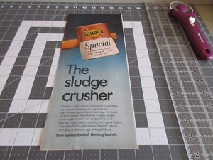 1956 Sunoco Special Motor Oil Sludge Crusher, Vintage Print Ad - Picture 1 of 3