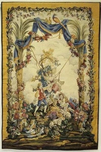 Höchste Qualität GOBELIN, The Swing ~ BELGIEN, 27"W x 40"H - Bild 1 von 5