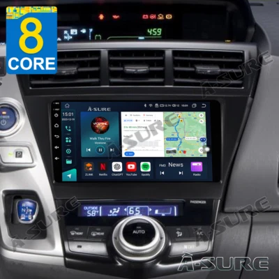 Radio de coche estéreo GPS Carplay WIFI Android 13 4+64 GB para Toyota Prius V 2012-2017 Foto 1 de 4