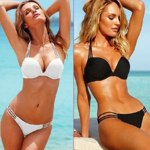 Sexy Women Swimwear Bandage Bikini Set Push-up Padded Bra Bathing Suit Swimsuit - Picture 1 of 4
