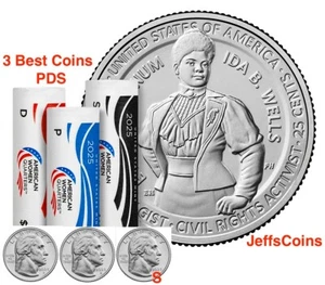 2025 P D S Ida B Wells American Women Quarters PDS Coin Set BEST BU - Bild 1 von 24