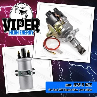 Ford Crossflow Kent Powerspark High Energy Electronic Distributor and Viper Coil - Image 1 of 4