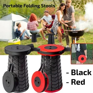 Folding Stool Portable Telescoping Camping Seat Retractable Adjustable Outdoor - Imagen 1 de 4
