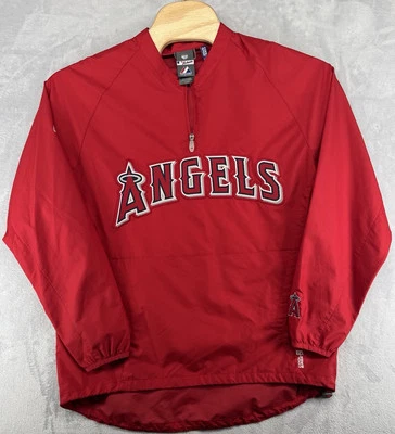 Los Angeles Angels MLB Majestic Red Therma Base Dugout Baseball Jacket Men’s M - Image 1 of 4