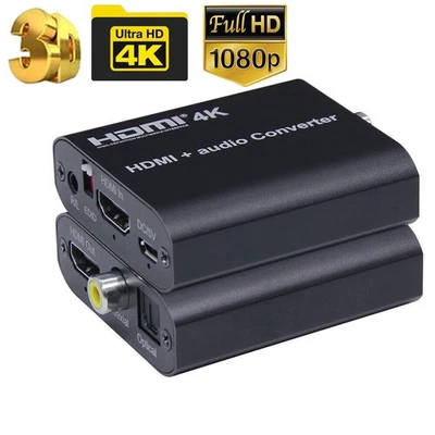 4K HDMI audio splitter ps4 decoder hdcp cracker, capture card fiber separation - Image 1 of 4