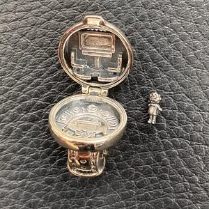 Polly Pocket Sterling Silver Stopper Charm For Bracelet - Picture 1 of 10