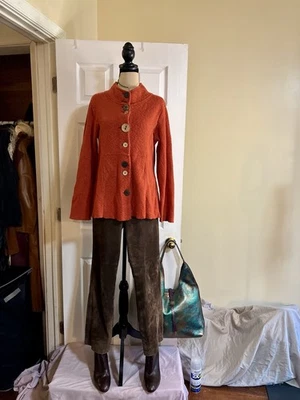 Chaqueta Suéter Para Mujer Willow Vintage Boho Lagenlook Artística Algodón Óxido Botón S Foto 1 de 4