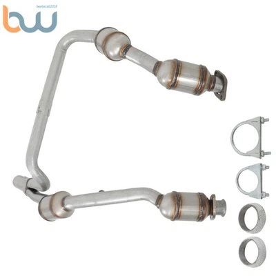 For Jeep Wrangler JK 2007-2009 3.8L V6 Y-Pipe Front Exhaust Catalytic Converter - Imagem 1 de 4