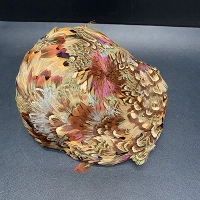 Винтажная шапка с перьями URBI ORBI 1950-е бархатная подкладка с петлями на заказ Yokohama - Изображение 1 из 4